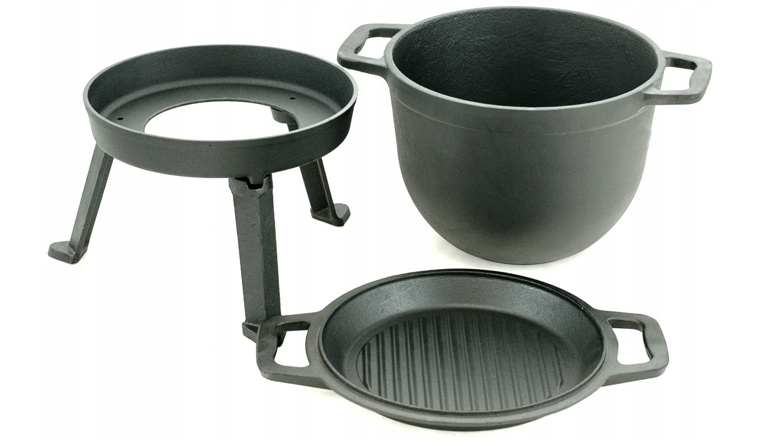 #SALE# Handgefertigte Kochstation, Lagerfeuer-Bratenkochen, 8 l, holländisch, 2-in-1
