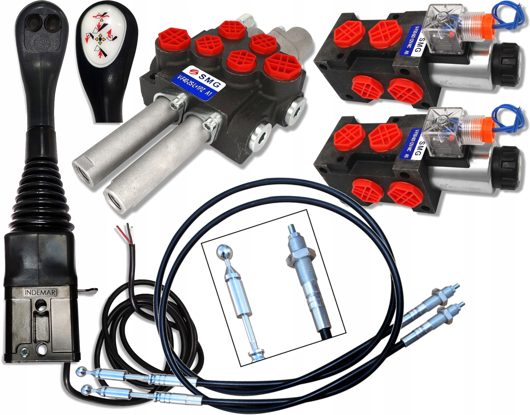 4-piece hydraulic set 40 l/min for TURA with floating part and lock for TURA floating