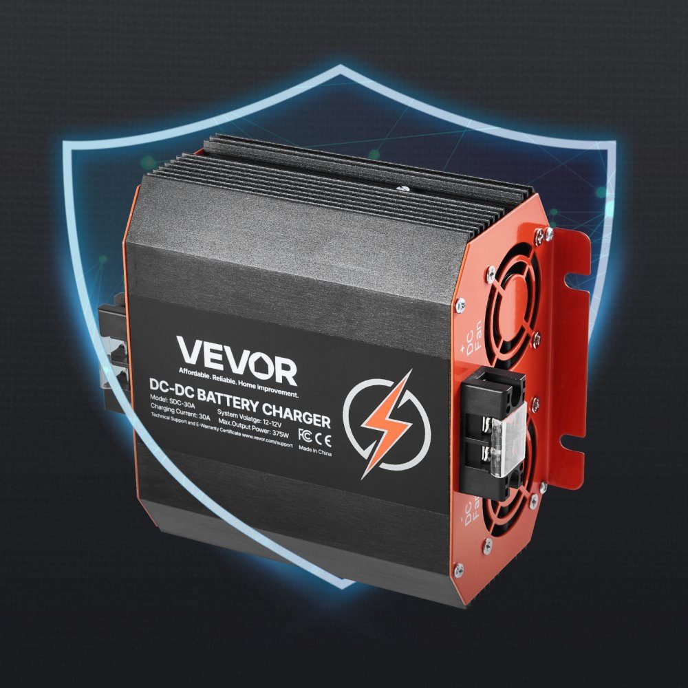12V 30A DC/DC-Batterieladegerät 375W Blei-Säure-Lithium-AGM-GEL- und Nassbatterie-Ladegerät Intelligentes mehrstufiges Laden für Wohnmobile, Nutzfahrzeuge, Boote, Yachten