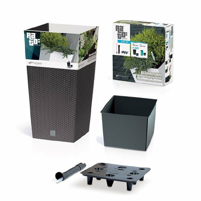 *OFERTA*Rattanowa skrzynka doniczkowa na nóżkach doniczka z systemem nawadniającym *wybór kolorów*