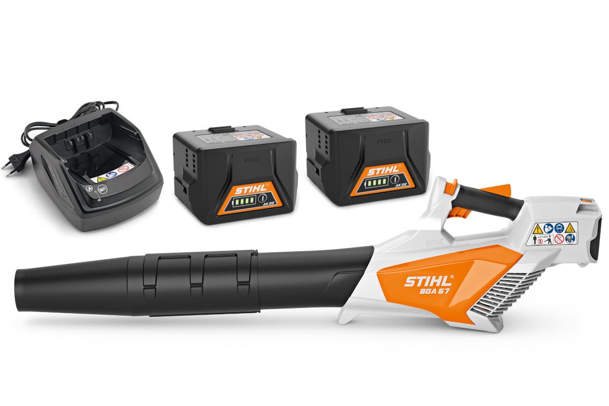 Stihl BGA 57 Akku-Komfort-Laubbläser + Profi-Handschuhe + Akku + Ladegerät (44m/s, 5N) im Starterset
