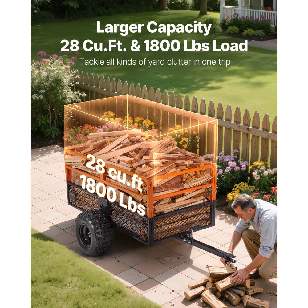 800.59 kg Steel Dump Trailer ATV UTV Trailer Pull-Back Dump Truck with Removable Back Garden Trailer Pull-Aft for Lawn Mowers, Tractors and Yard Waste 800.59 kg Steel Dump Trailer ATV UTV Trailer Pull-Back Dump Truck with Removable Back Garden Trailer Pull-Aft for Lawn Mowers, Tractors and Yard Waste