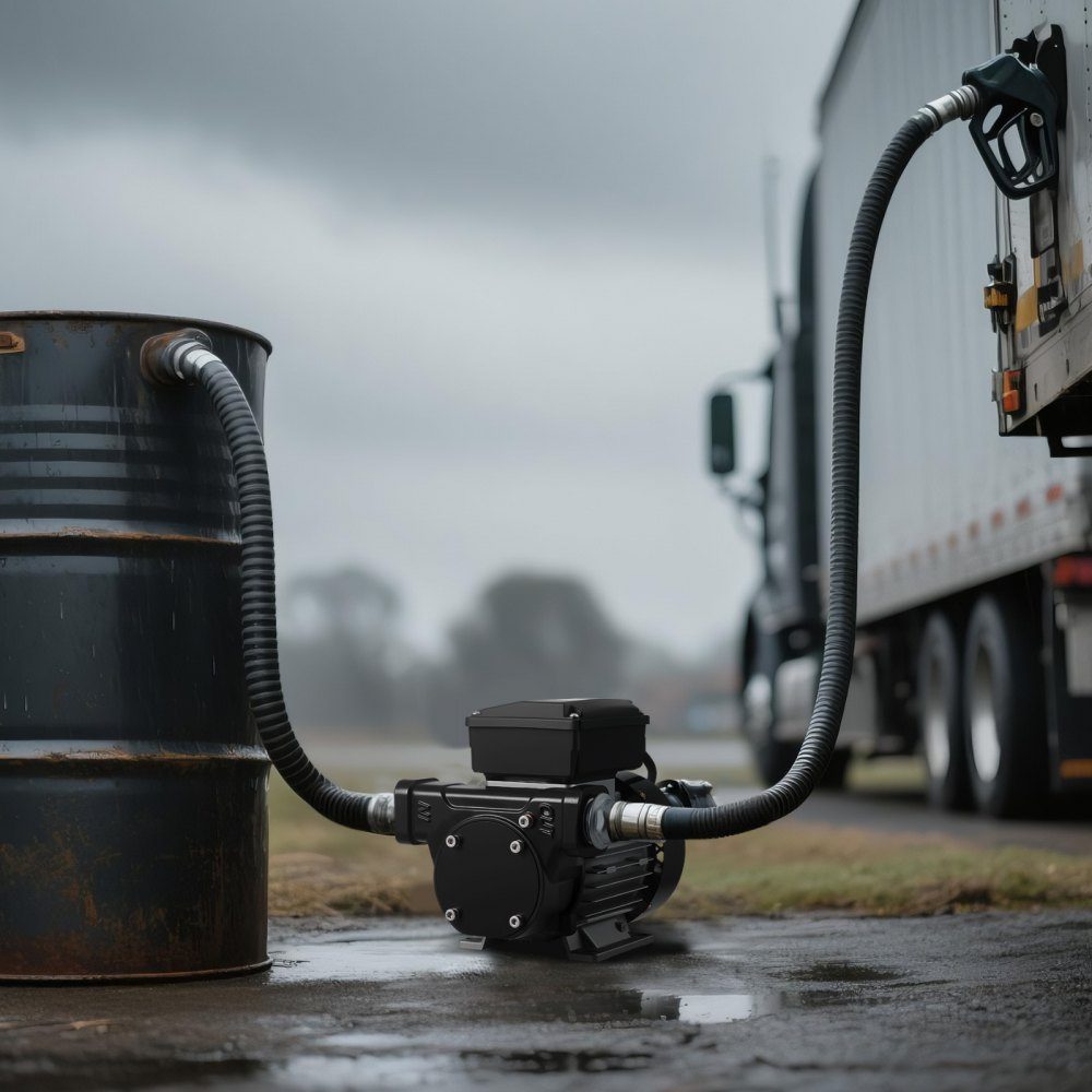 Pompe de transfert de carburant, 230 V AC, pompe de transfert de diesel électrique, 60 L/min, hauteur d'aspiration maximale 2,4 m, hauteur de refoulement maximale 13,7 m, pour kérosène, biodiesel, machines agricoles