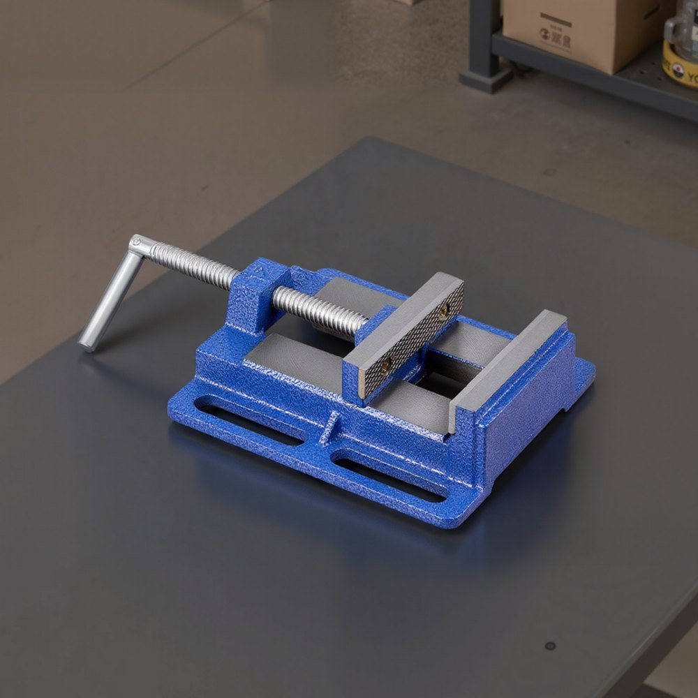 Machine bankschroef, 6" kaakbreedte boor bankschroef, gietijzeren constructie werkbank bankschroef voor houtbewerking, metaalbewerking, boren en snijden