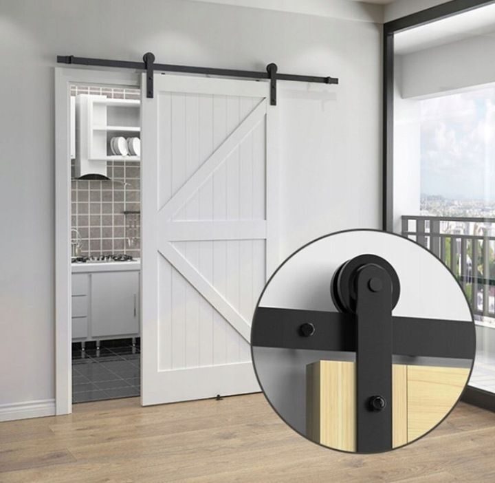 Sliding door system running rail fitting sliding door fitting for sliding doors 2m set