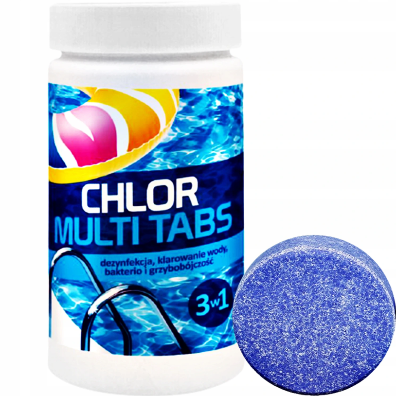Gamix Chlor Multi Tabletten für Pool Blaues Wasser 1kg
