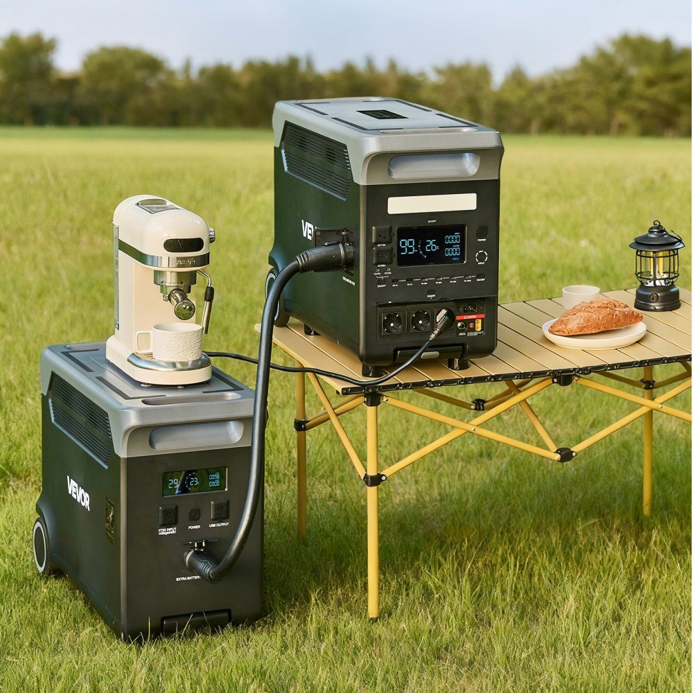 Portable Power Station 3600 W 3840 Wh Solar Generator with 10 Output Ports, 6 Adjustable Input Powers, LiFePO4 Battery Backup (Solar Panel NOT Included)