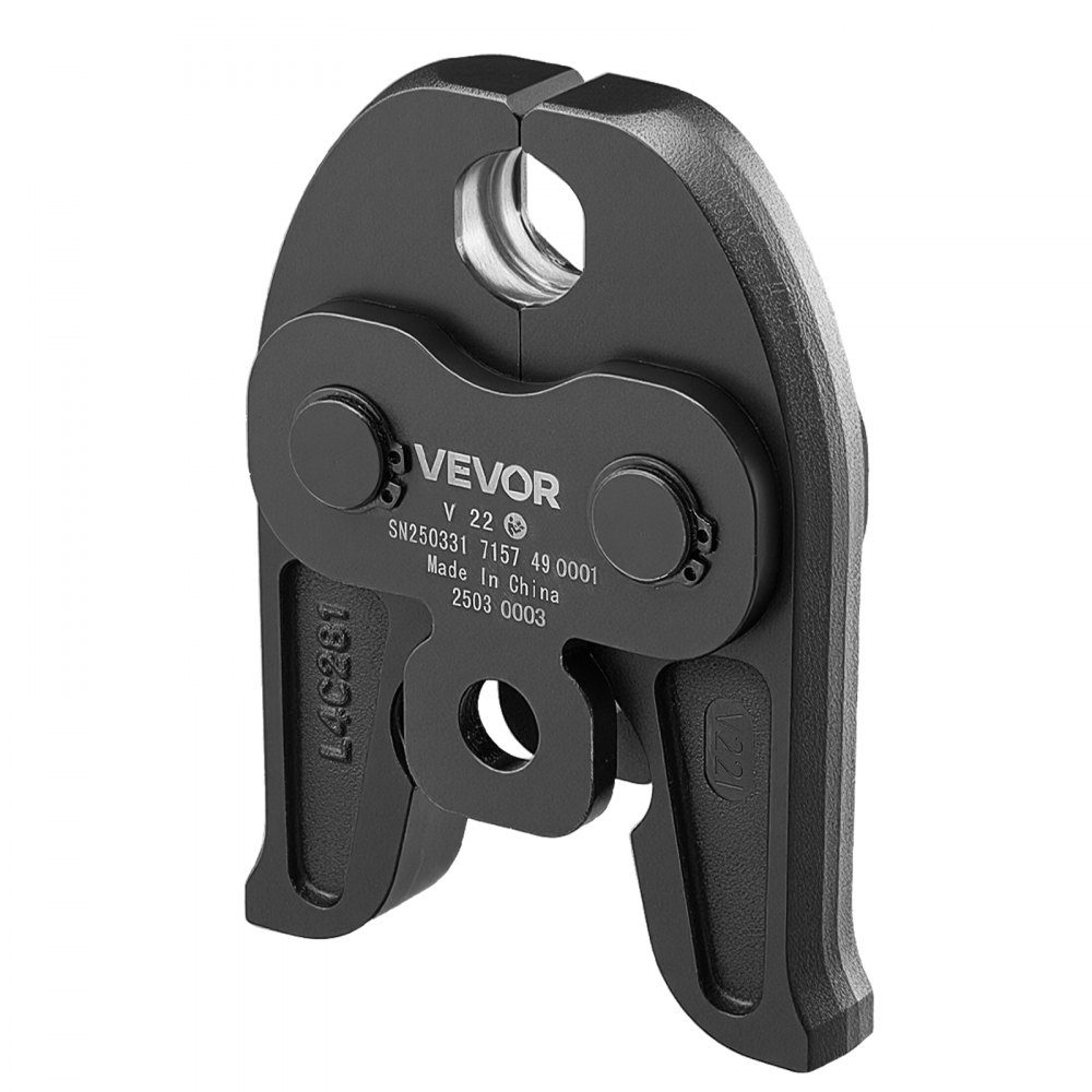 V22-Pressbacke, 22-mm-Presszange für V-Typ-Edelstahlrohre, Crimpbacken aus Stahl, kompatibel mit Standard-Presswerkzeugen, ideal für Heizungs-, Lüftungs- und Klimaanlagen, Gasleitungen