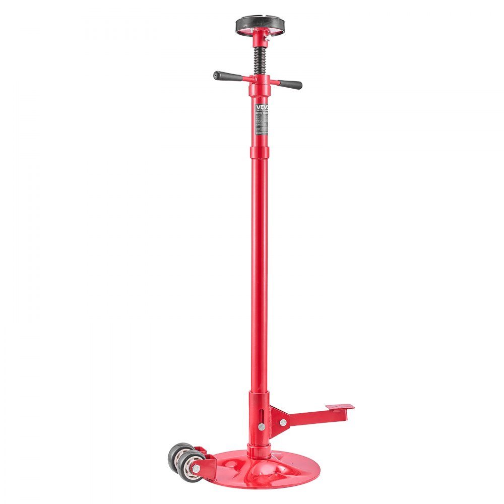 Underlift Support Stand 1T, Rollable, Height Adjustable (1320-2033mm), Car Jack Stand with Ball Bearing Rotary Handle and Pedal for Supporting Vehicle Components, Car Repair