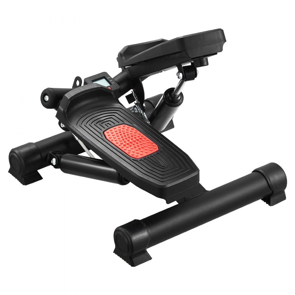 Stair Stepper, Mini Stepper Training, Hydraulic Fitness Twist Stepper with Resistance Bands, Full Body Workout Cardio Machine, Stair Climber with LCD Monitor, 150kg Load Capacity, Black