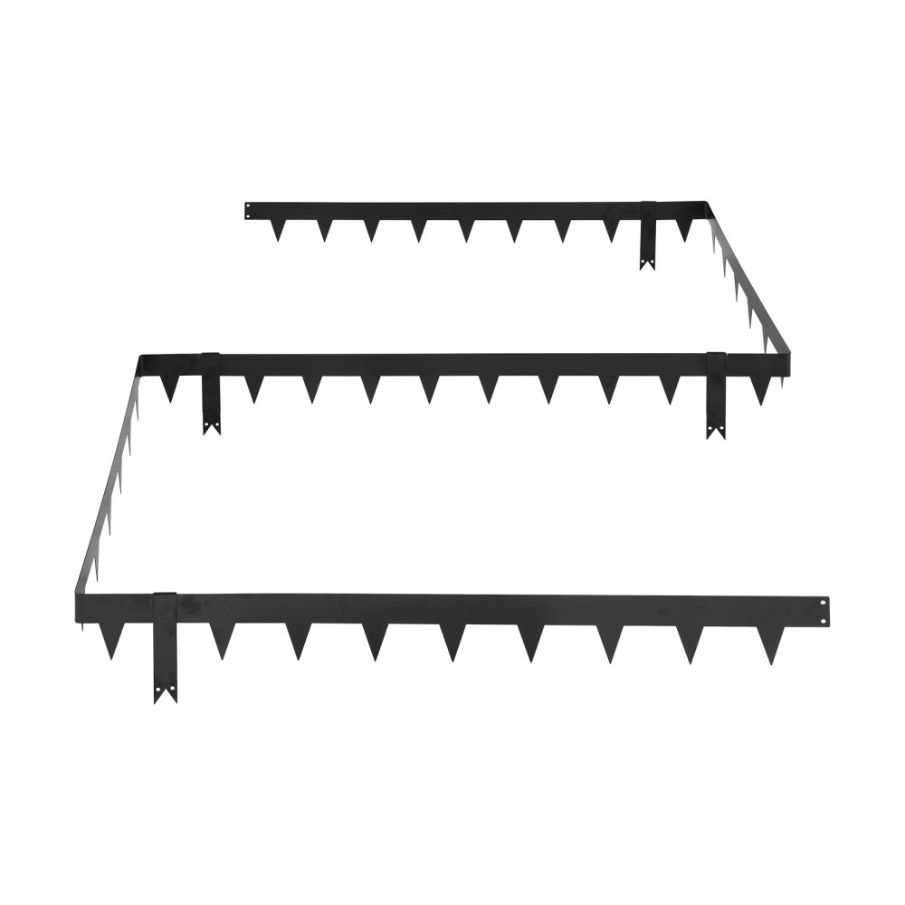 Obrzeże do trawnika, opak. 10 szt., 1016x114,3 mm, obrzeże grządki z 11 klipsami mocującymi, obrzeże grządki ze stali ocynkowanej, blachy trawnikowe, krawędź kosząca, palisada metalowa do kwietników i ścieżek ogrodowych, czarna Obrzeże do trawnika, opak. 10 szt., 1016x114,3 mm, obrzeże grządki z 11 klipsami mocującymi, obrzeże grządki ze stali ocynkowanej, blachy trawnikowe, krawędź kosząca, palisada metalowa do kwietników i ścieżek ogrodowych, czarna