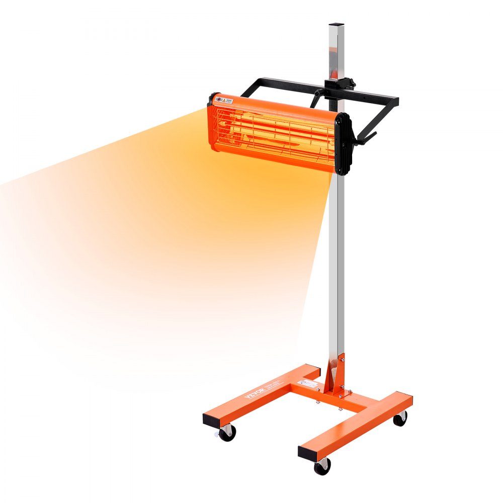 Infrarot-Härtungslampe, 1500 W, 1–60 Min. Zeiteinstellung, automatische Härtungslampe mit automatischer Heizung und Halterung, 31,8 m² Backfläche, Spritzkabinenheizungen, Lacktrockner