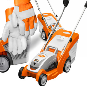 Stihl RMA 339 Akku-Rasenmäher + Profi-Arbeitshandschuhe (900 W, 37 cm) im Set