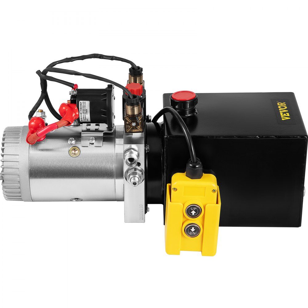 Hydraulic Unit, Hydraulic Pump, Double Acting Hydraulic Pump, 12V, Dump Trailer, 3.79L Metal Container for Dump Trailer