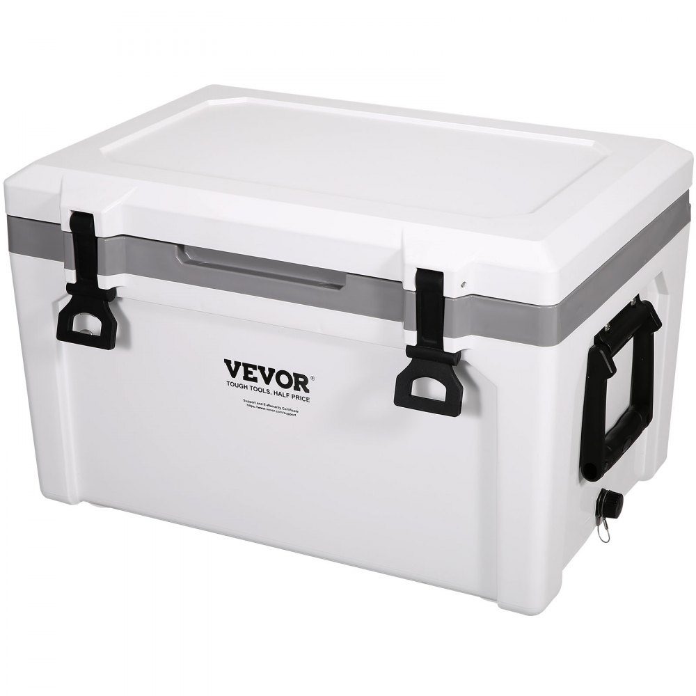 Passive Kühlbox Eisbox 57,26 L, isolierte Kühlbox Camping Thermobox 45-50 Dosen, Campingbox Kühlschrank mit Korb, Isolierkühlbox tragbar, Eistruhe Kühler multifunktional