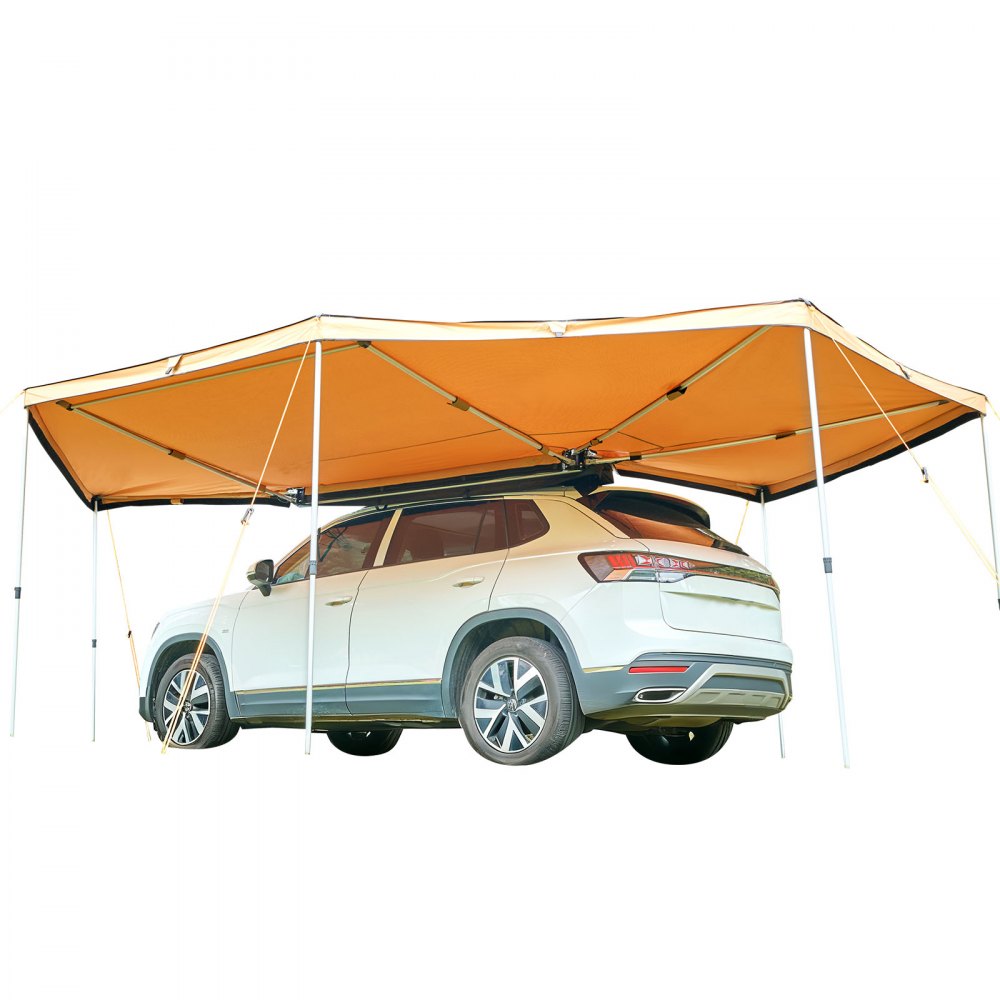 Auvent de voiture 5,7 m x 3,87 x 2,1 m, auvent 270° avec lumières LED intégrées, voile d'ombrage UV50+, auvent de voiture autoportant toutes saisons, pare-soleil pour SUV camion, idéal pour le camping Auvent de voiture 5,7 m x 3,87 x 2,1 m, auvent 270° avec lumières LED intégrées, voile d'ombrage UV50+, auvent de voiture autoportant toutes saisons, pare-soleil pour SUV camion, idéal pour le camping