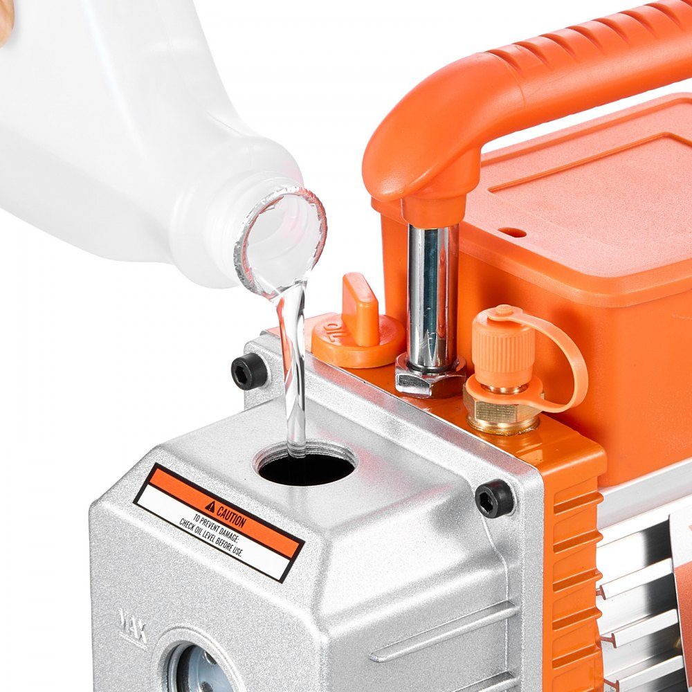 Vacuum Pump with Gauge 3.5CFM 99L/min 180W 1 Stage Rotary Vane Vacuum Pump Vacuum Pump Kit for R134a, R22, R410a, R1234YF and R32 with Carry Bag for Car Air Conditioner