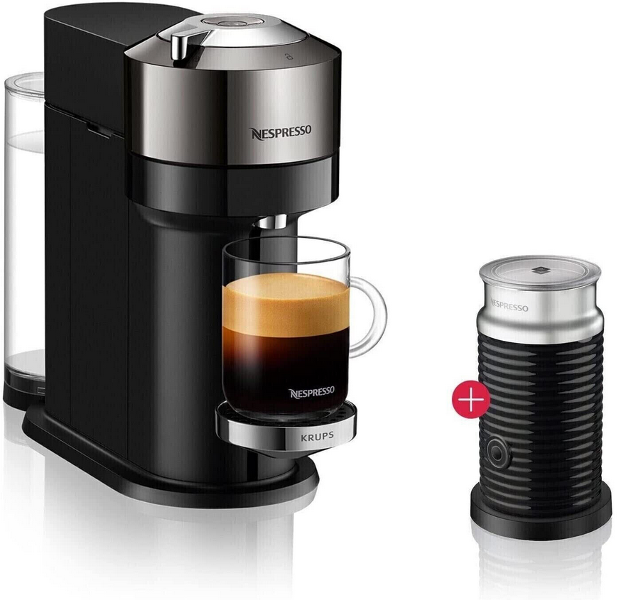 Machine à capsules de café Krups Nespresso Vertuo + mousseur à lait Aeroccino3