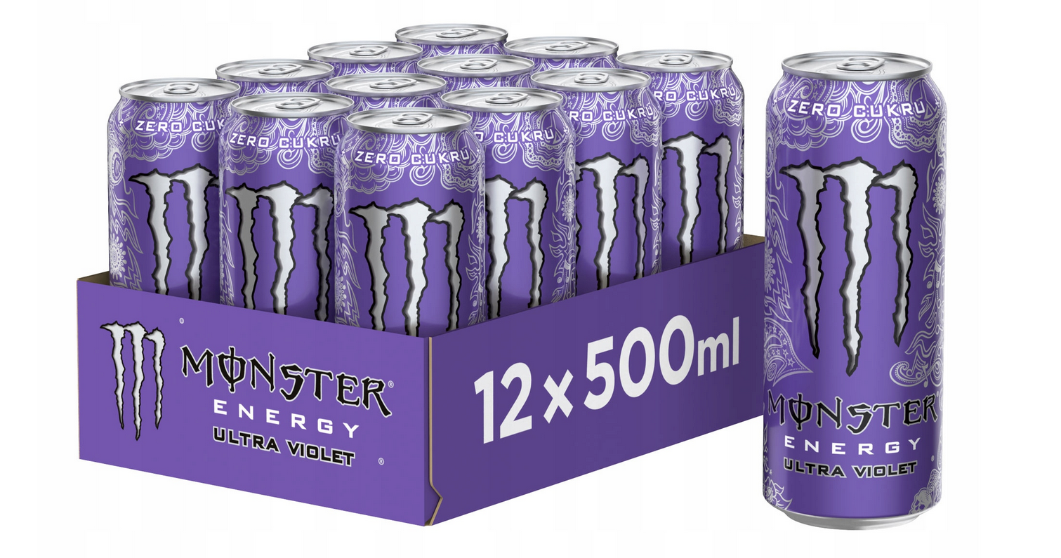Monster Ultra Violet – Energiegetränk, 500 ml (12er-Pack)