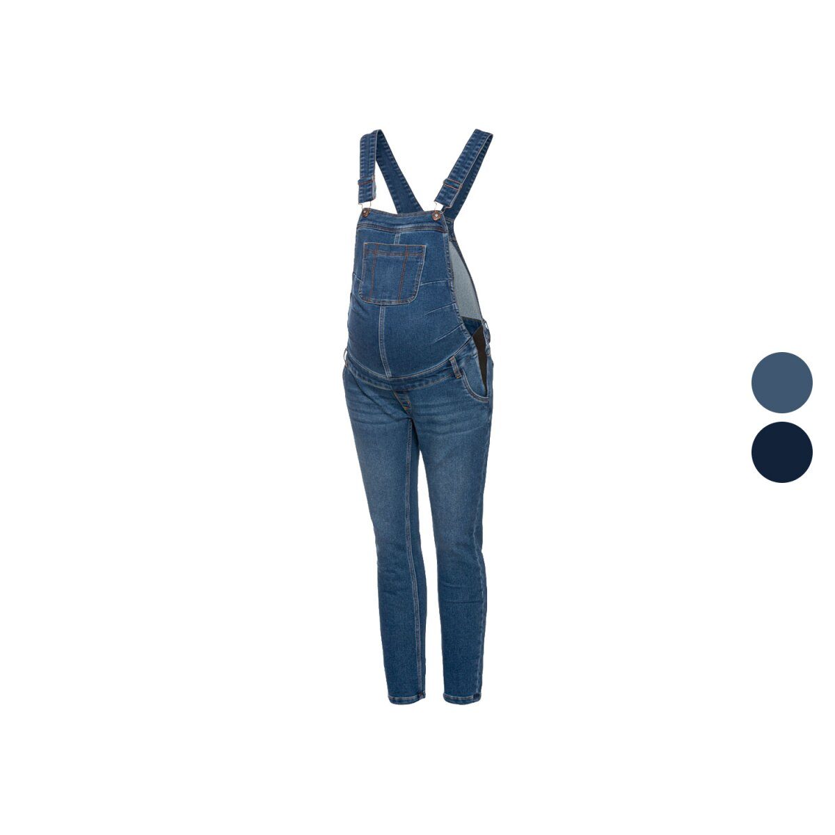 esmara® zwangerschapstuinbroek voor dames, skinny fit, met in lengte verstelbare bandjes