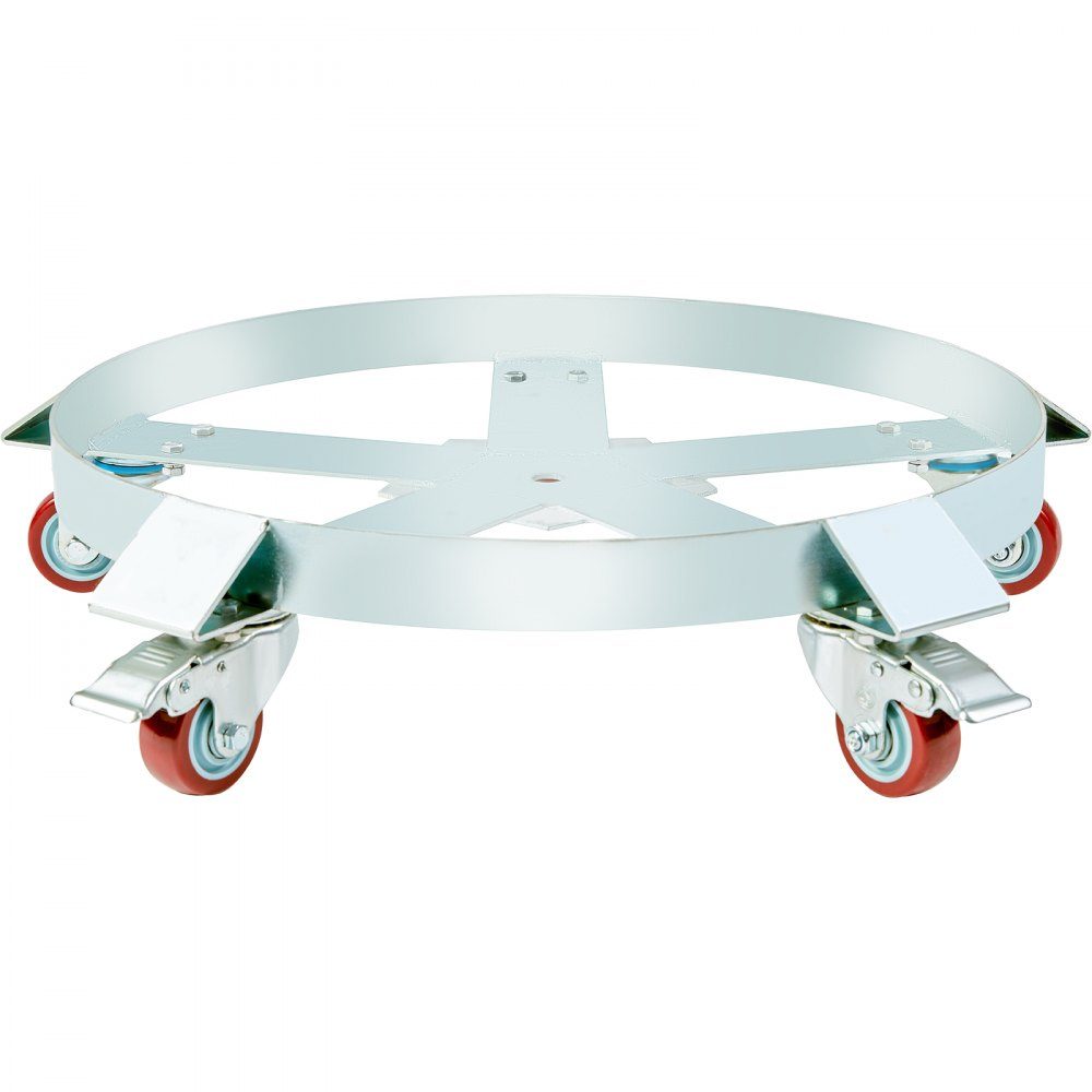 Barrel roller 250L transport roller carbon steel roller board inner diameter Ø607mm barrel trolley with 5 universal wheels (2 with brakes) transport trolley for transporting barrels up to 567kg