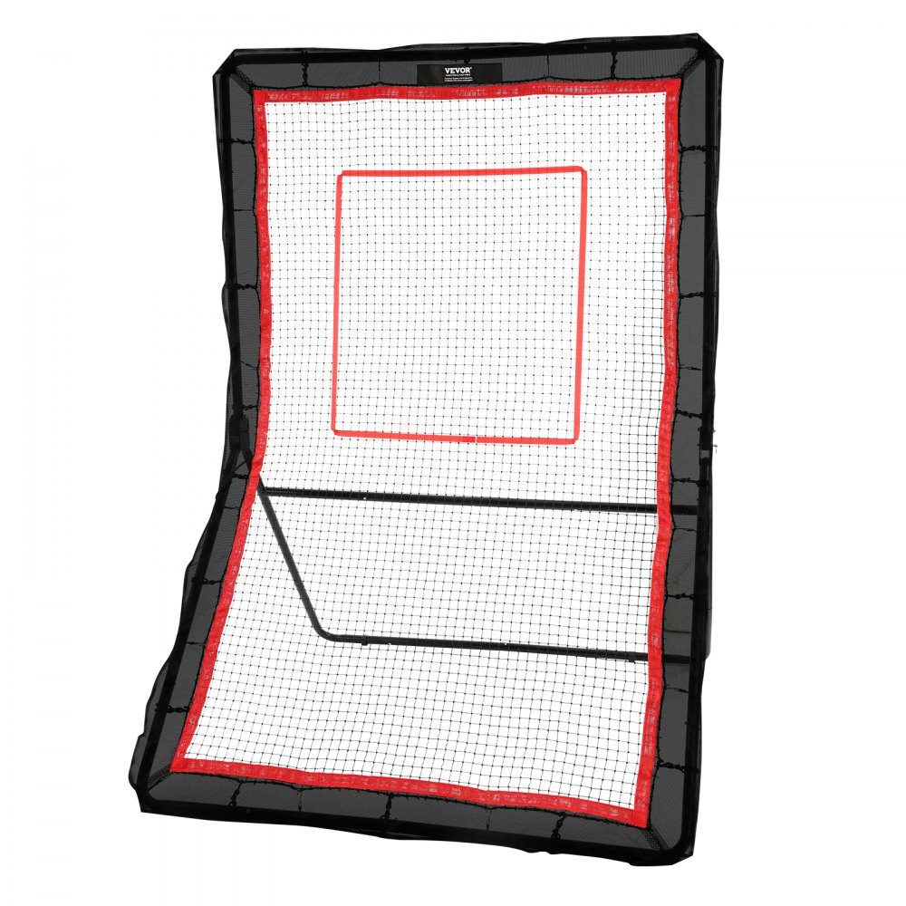 Hinterhof-Lacrosse-Rebounder, 1,5 x 2,1 m, Volleyball-Rebound-Netz, Pitchback, Throwback, Baseball, Softball, Return-Trainingsbildschirm, verstellbarer Winkel, Schießübungs-Trainingswand mit Zielscheibe