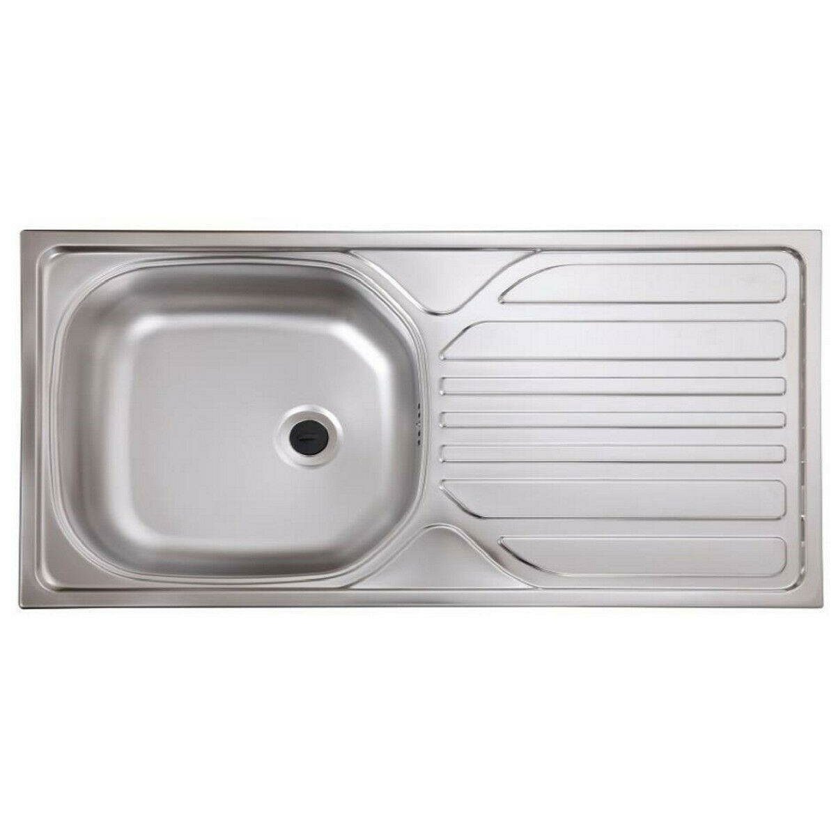 *AANBIEDING* Inbouwspoelbak RVS glad 860 x 435