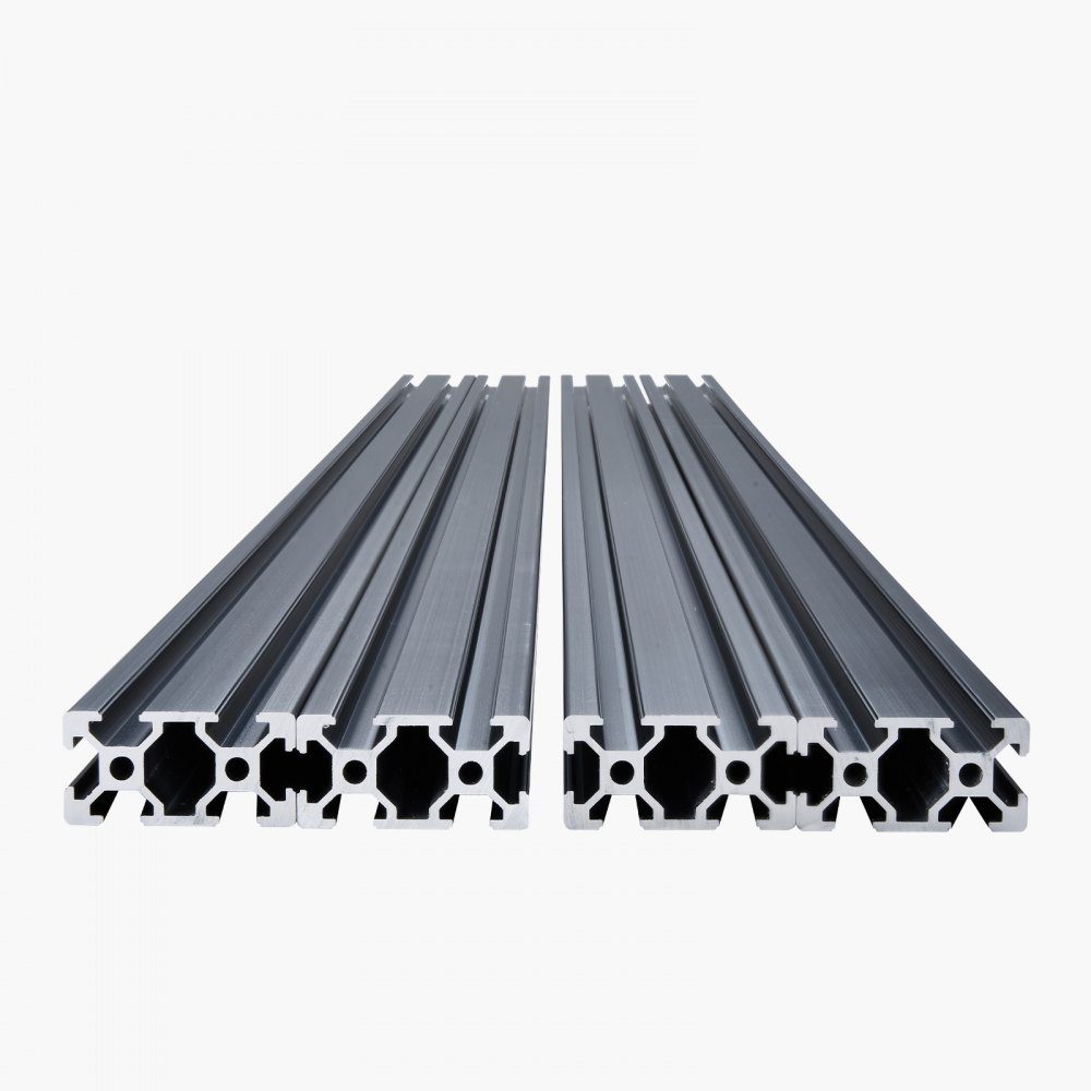 4 pièces Profilé en aluminium 1000 mm T-slot 2040 Profilé extrudé en aluminium Norme européenne Anodisé Profil de rainure de rail linéaire pour imprimante 3D CNC Machine DIY Gravure laser Noir