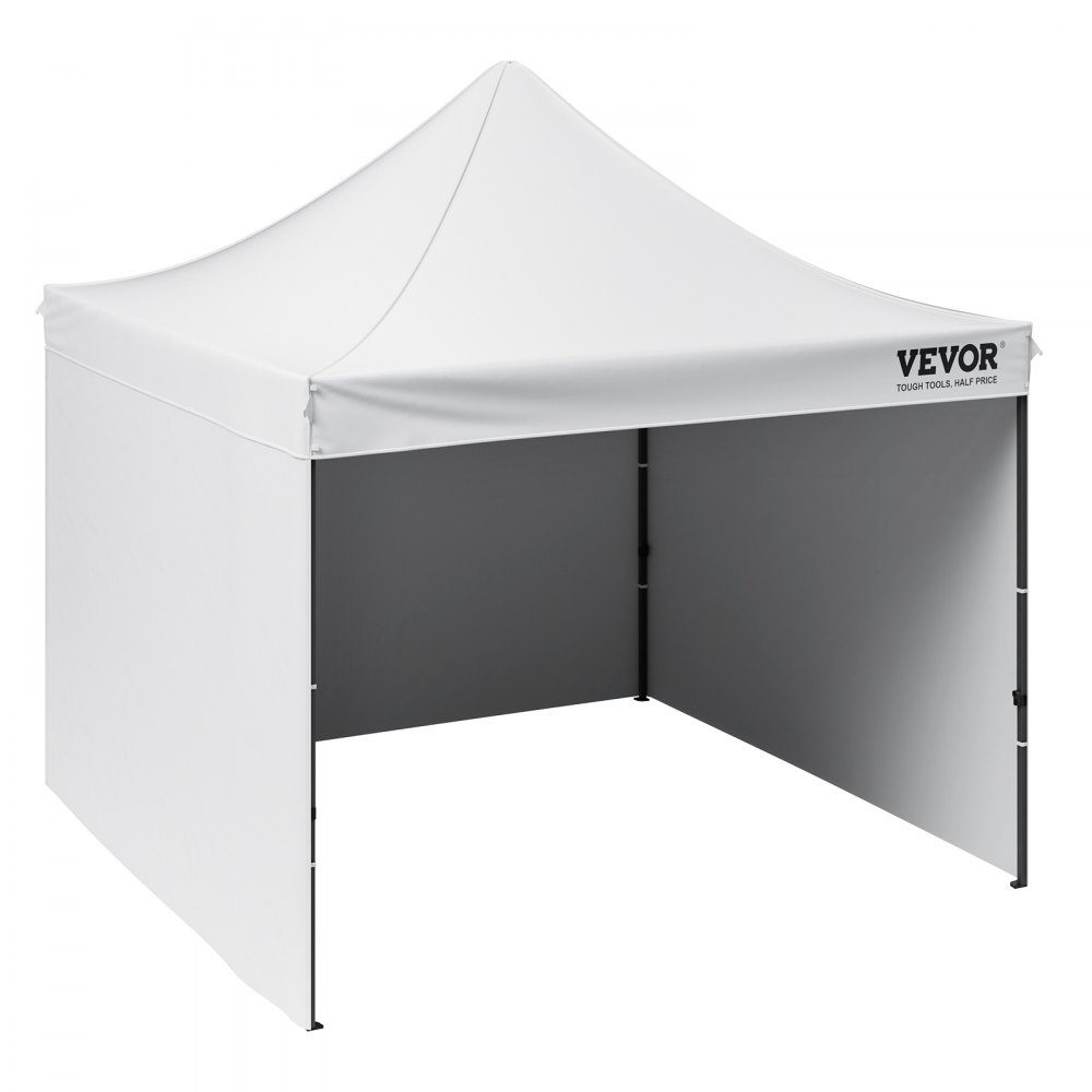 Pavillon 304,8x304,8x320cm Gartenzelt 500D PU Silberstoff Faltpavillon höhenverstellbar inkl. Aufbewahrungstasche Partyzelt 6-8 Personen Pop-up-Zelt weißer Gartenpavillon für Campingausflug
