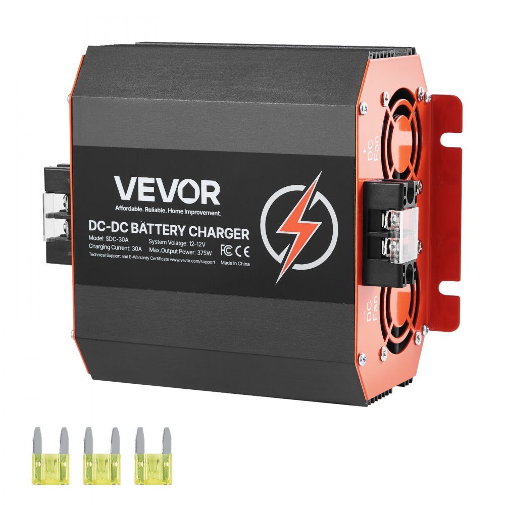 12V 30A DC/DC-Batterieladegerät 375W Blei-Säure-Lithium-AGM-GEL- und Nassbatterie-Ladegerät Intelligentes mehrstufiges Laden für Wohnmobile, Nutzfahrzeuge, Boote, Yachten