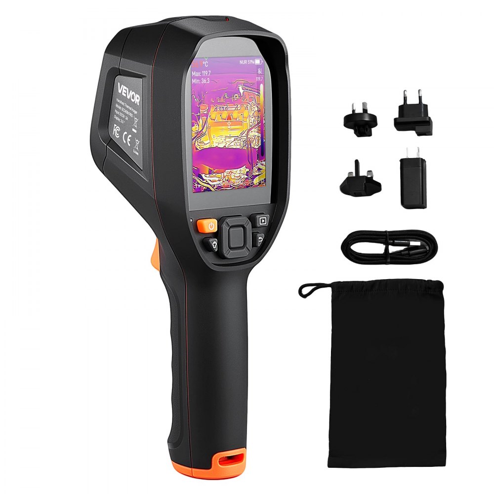 Thermal Imaging Camera, TISR Super Resolution 512 x 384, Thermal Imaging Camera with 2MP visual camera, 256 x 192 IR resolution, 25Hz refresh rate, -20°C to 550°C, 4 image modes and 7 color palettes Thermal Imaging Camera, TISR Super Resolution 512 x 384, Thermal Imaging Camera with 2MP visual camera, 256 x 192 IR resolution, 25Hz refresh rate, -20°C to 550°C, 4 image modes and 7 color palettes