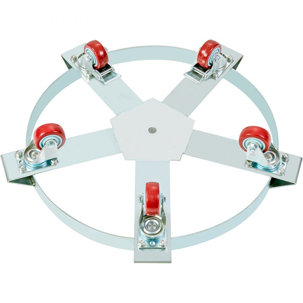 Barrel roller 250L transport roller carbon steel roller board inner diameter Ø607mm barrel trolley with 5 universal wheels (2 with brakes) transport trolley for transporting barrels up to 567kg