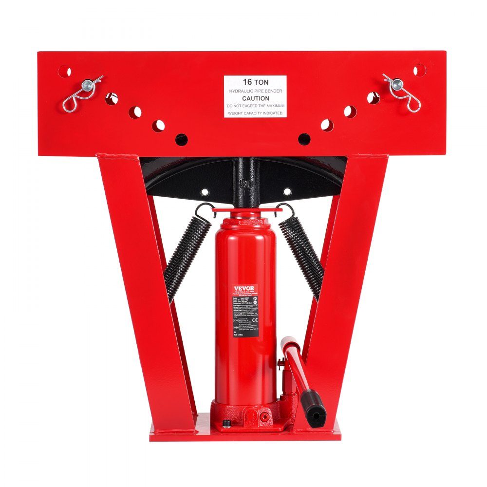 Hydraulischer Rohrbieger, 16-Tonnen-Rohrbieger, Rohrbieger mit 8 Matrizen (1/2, 3/4, 1, 1-1/4, 1-1/2, 2, 2,5, 3 Zoll), 90–180° verstellbare Rollen zum Biegen verschiedener Metallarten