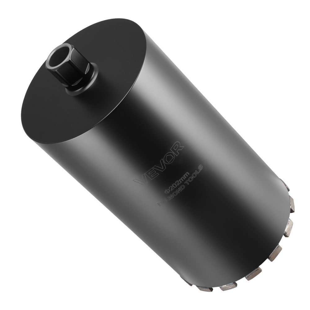 Core drill φ 203 mm, 356 mm drilling depth, 1-1/4 inch-7 internal thread, high-precision welding technology, wet diamond core drill, core hole drill for reinforced concrete brick masonry