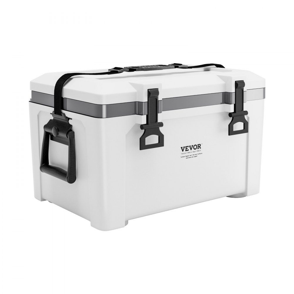 Portable Cooler Box (38 Qt / 26 Cans) with Ice Storage and Sturdy Handles, Insulated Portable Cooler Box Made of Durable Material, Suitable for Family Picnics and Short Trips