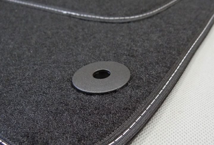 Audi A4 B6/B7 (2000-2008) Velor Floor Mats - S-Line + Embroidery Handmade Gray