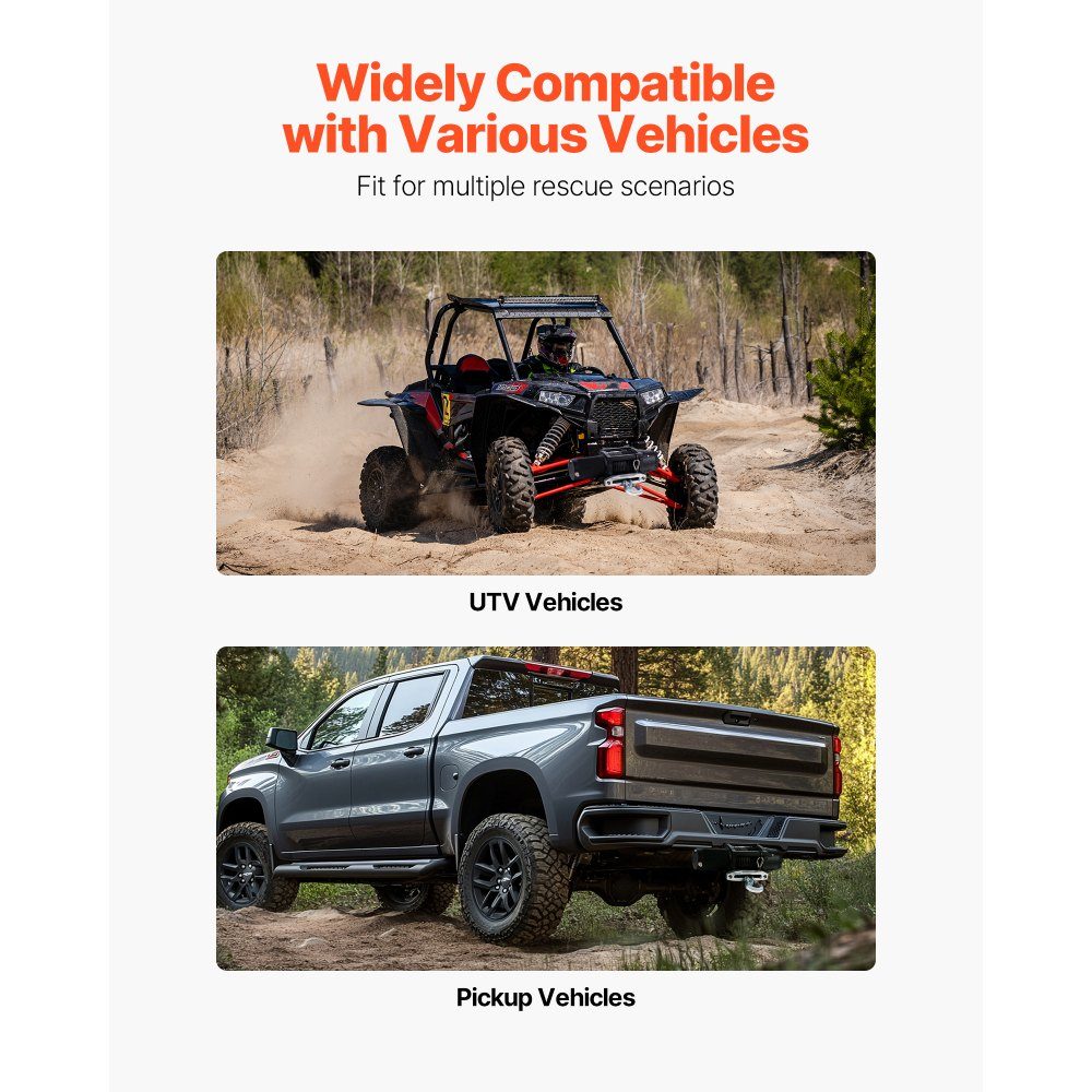 Universelle Anhängerkupplungshalterung, 6803 kg, Windenmontageplattenempfänger 50,8 mm mit 2-Loch-Befestigung, pulverbeschichteter Stahl für Mountainbike, UTV, LKW, Schwarz