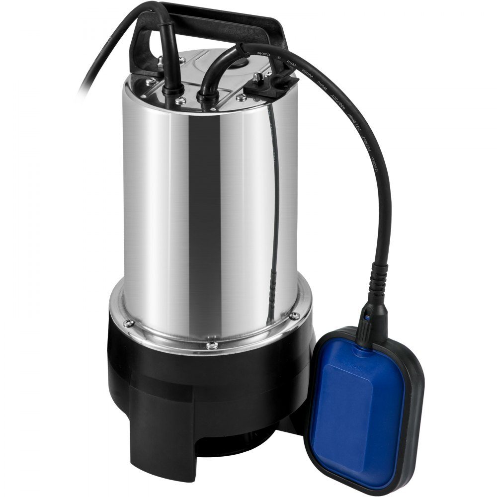 Tauchpumpe 1100 W Schmutzwasserpumpe 230 V Gartenpumpe Durchfluss 333,3 l/min Schmutzwasser-Tauchpumpe IPX8-Auslass zuschneidbar zum Pumpen von Wasser aus Schwimmbeckenteichen