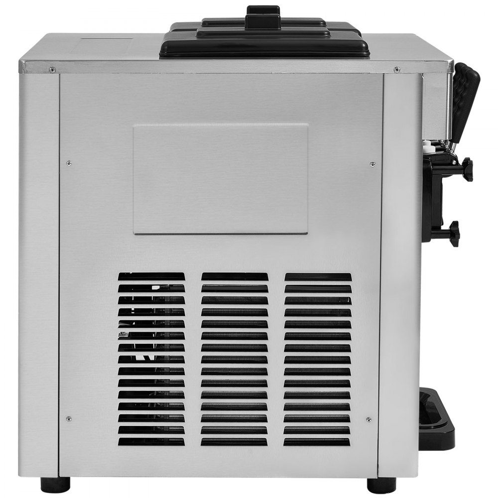 Komercyjna maszyna do lodów 18–28 l/h 3 smaki Maszyna do lodów włoskich Zbiornik na 2 x 5,5 l Panel LCD Automatyczne czyszczenie wstępne chłodzenia Jogurt Kawa Bar z przekąskami Restauracja