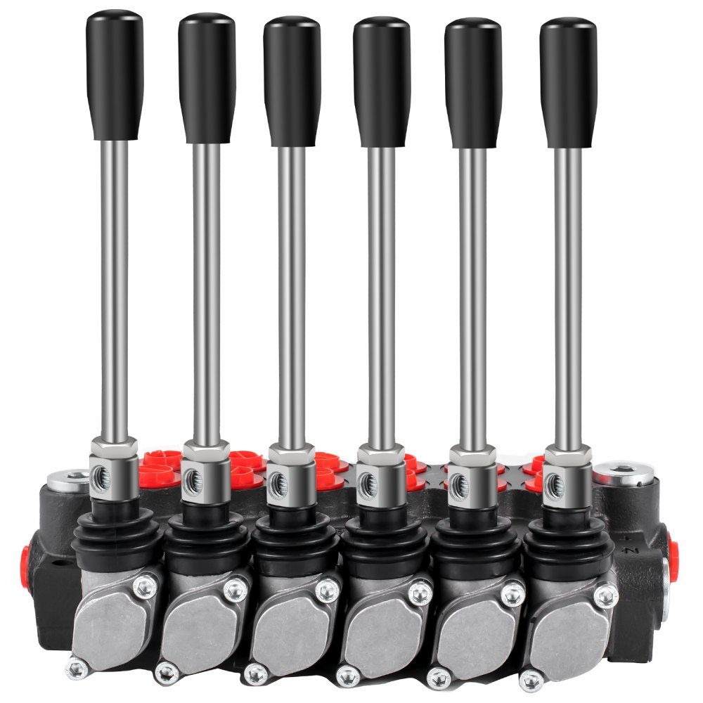 Hydraulic directional control valve, 6 spool hydraulic spool valve, 11 GPM hydraulic loader valve, 3600 PSI directional control valve, hydraulic valves and controls for tractors, loader tanks