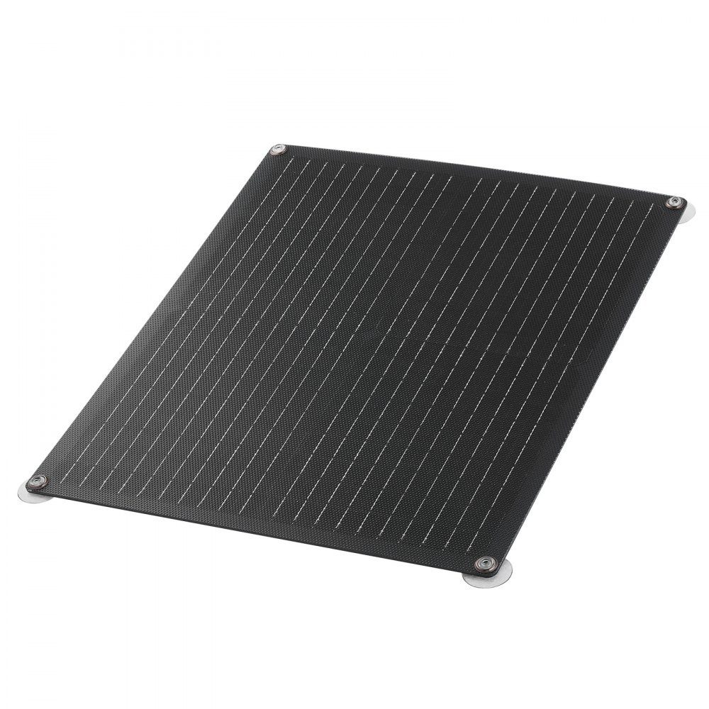 30 W 12V Solar Panel Charger, Monocrystalline Solar Panel Kit with Built-in Smart Controller and 3 Connection Cables, Portable for RV, Car, Motorcycle, Boat, Van, Motorhome