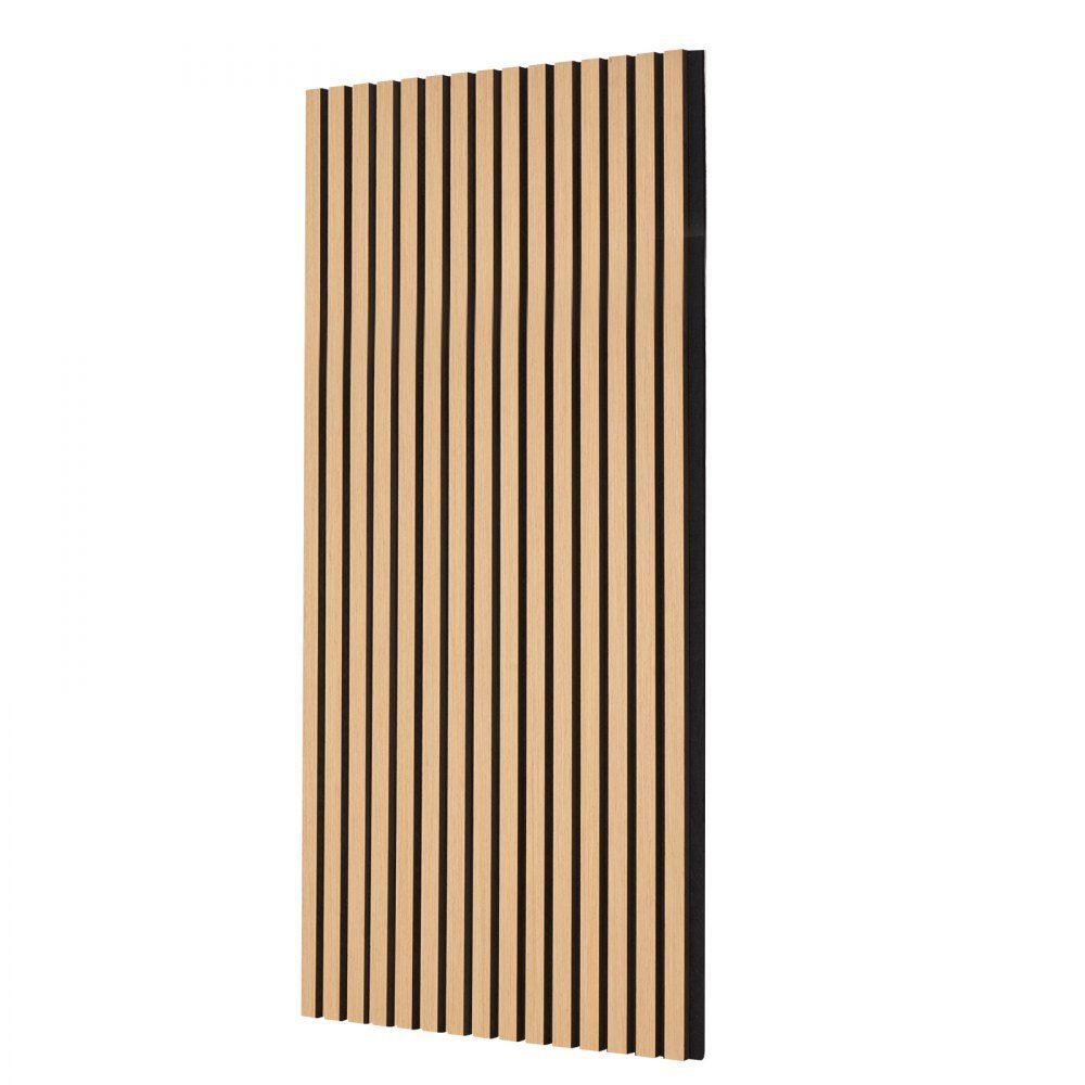 Akustikplatten, Akustikplatte, 1200 x 600 mm, MDF-Akzent-Holzwandpaneele für moderne Innenwanddekoration, Kunstholz-Wandpaneele zur Geräuschreduzierung, helle Eiche, 4er-Set