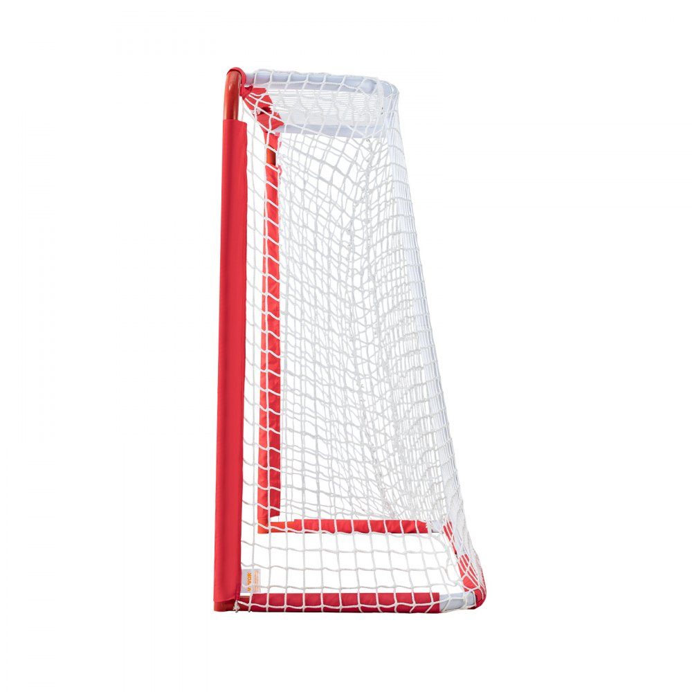 Hockey Goal Street Hockey Net Street Hockey Goal Hockey Net 137x60x112cm Hockey Training Goal Set Hockey Street Set Portable Indoor Outdoor Hockey Goal with Net White Red Training