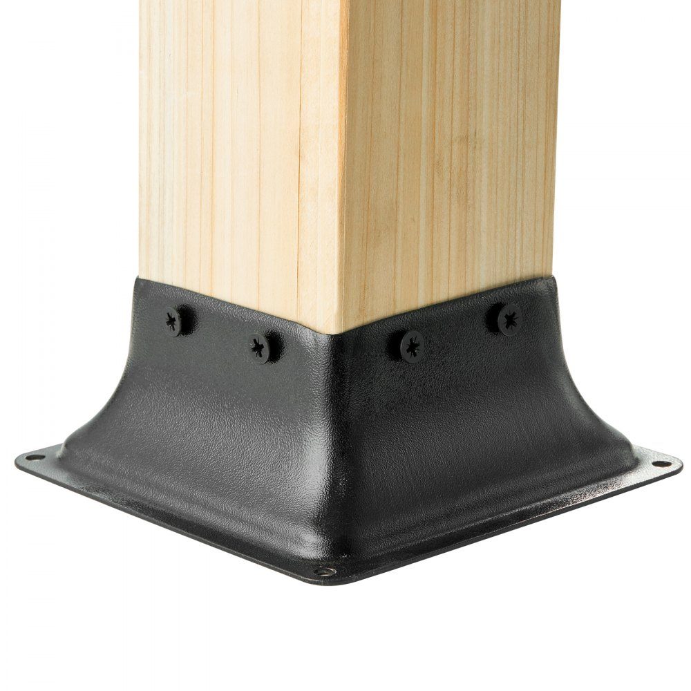 Set of 20 screw-on sleeves 153 x 153 x 62 mm Post base Carbon steel post shoe Post base Ground sleeve Support base Ideal for porch railings, pergolas and columns