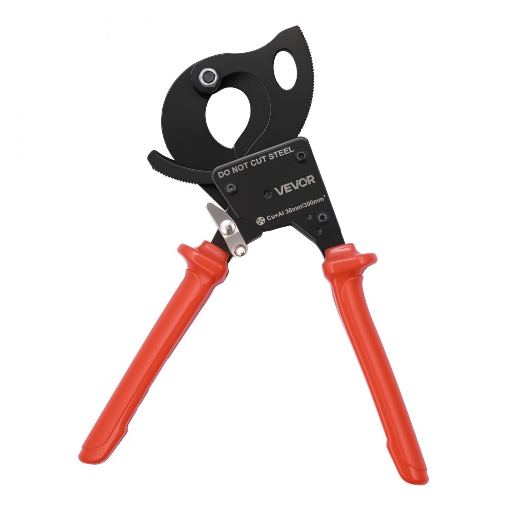 Ratschen-Kabelschneider, Federstahlklingen mit PVC-beschichteten Griffen, Schnelllöseknopf, Ratschen-Kabelschneider zum Schneiden von Kupfer- und Aluminiumkabeln bis 600 MCM / 300 mm² Ratschen-Kabelschneider, Federstahlklingen mit PVC-beschichteten Griffen, Schnelllöseknopf, Ratschen-Kabelschneider zum Schneiden von Kupfer- und Aluminiumkabeln bis 600 MCM / 300 mm²