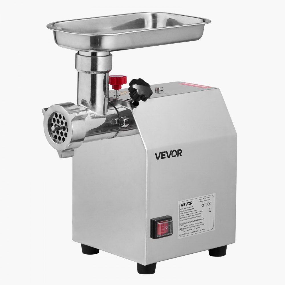 2.3kg/min Capacity Electric Meat Grinder, 600W Industrial Tabletop Meat Grinder with Blade and Grinding Plate, Sausage Machine, Stainless Steel Commercial Meat Grinder for Kitchen Restaurant