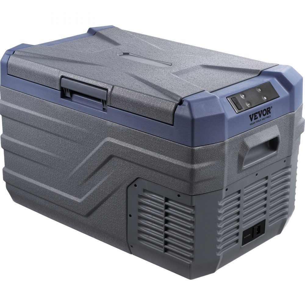 Car Fridge, 12V Car Fridge, Portable 30L Single Zone Freezer with Built-in Lighting, -20°C to 20°C, 12/24V DC and 100-240V AC Compressor Cooler for Outdoor, Camping, RV