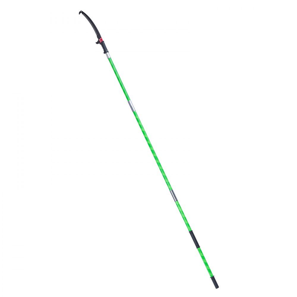 Astsäge mit Teleskopstiel, 2,15-8,09 m verstellbar, Sägeblatt aus 65Mn-Stahl, leichter Fiberglasstab, zum Trimmen hoher Äste, Teleskop-Baumsäge für Palmenbüsche