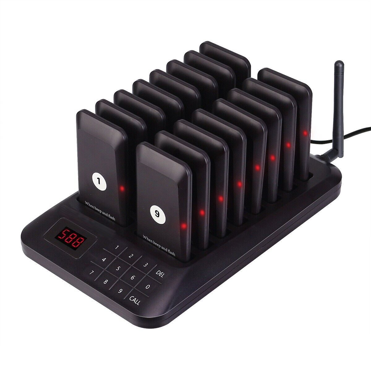 Restaurant Pager System Kundenrufsystem 16 Pager für Food Trucks Bar Gastro Kundensystem