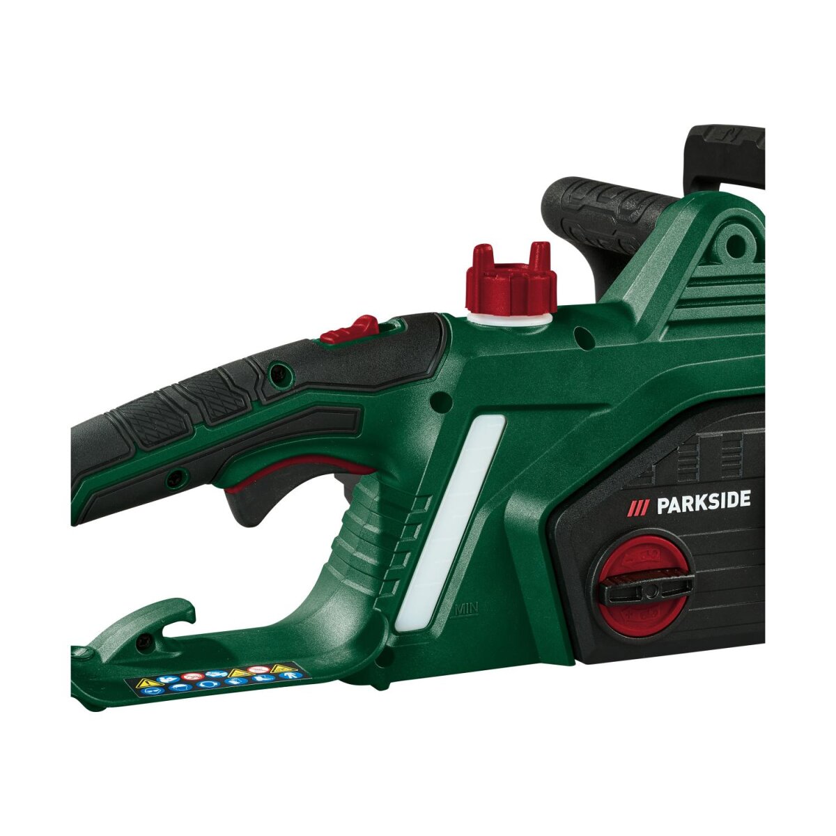 PARKSIDE® Elektrokettensäge »PEKS 2200 B1«, 2-Hand-Leistungsschalter PARKSIDE® Elektrokettensäge »PEKS 2200 B1«, 2-Hand-Leistungsschalter